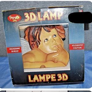 Poppy Vintage Rare Angel Child 3D Holographic Sculpture Lamp 10W In Original Box